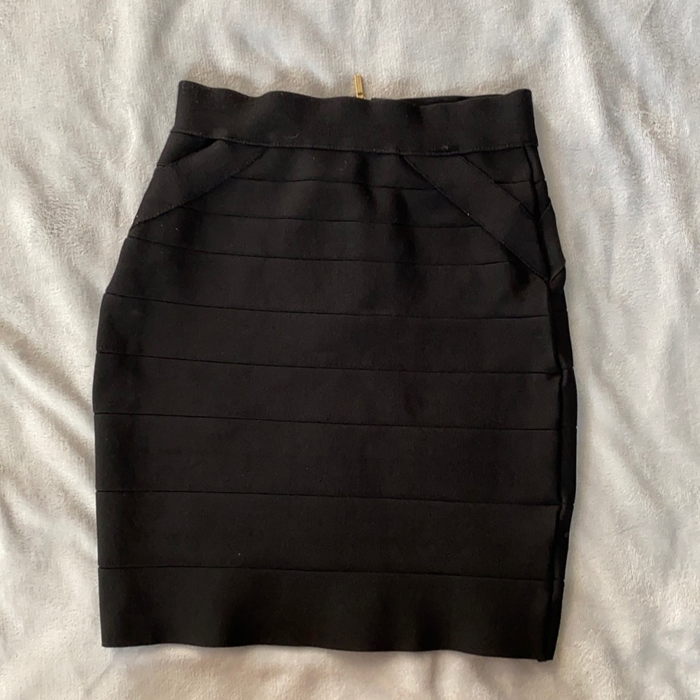 Bebe black bandage skirt